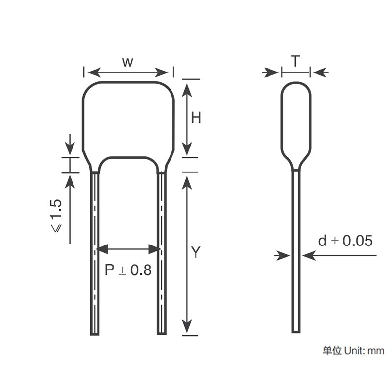 CL21-serien Metalliserad polyesterfilmkondensator