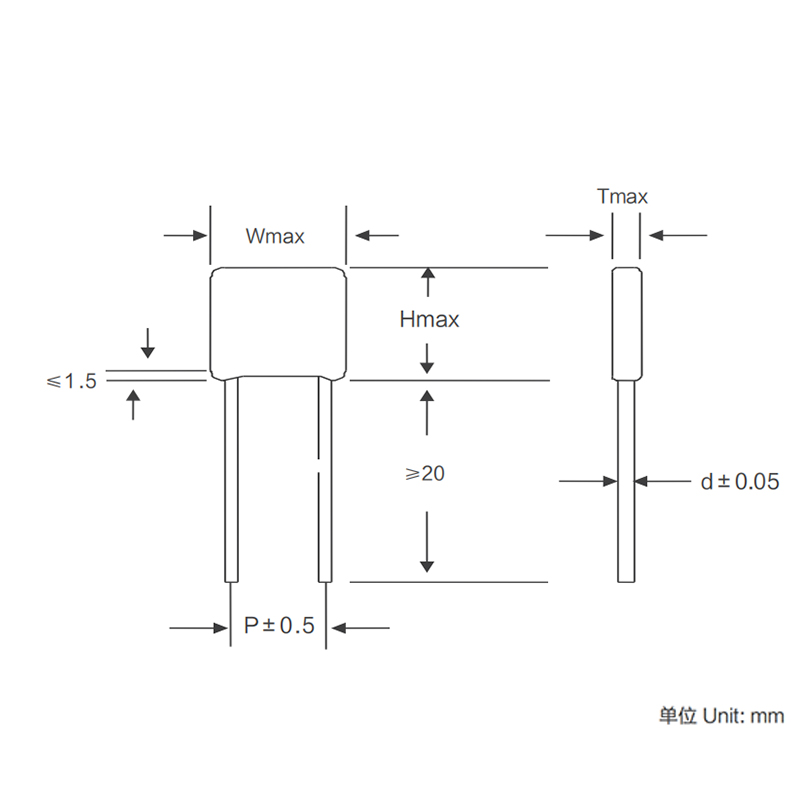 CL21X-serien metalliserad polyesterfilmkondensator (subminiatyr)